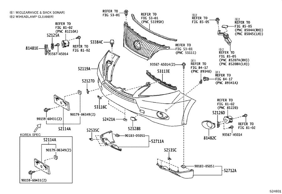 2015 Lexus RX 350 Garnish, front bumper, left. Aero, body, interior